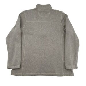 Woolrich Mens XL Quarter Zip Fleece Pullover Sweater Tan Oatmeal Heather Soft